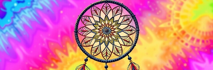 Dreamcatcher Adorned with Dazzling Doodle Art
