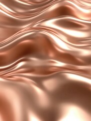 Flowing liquid texture with luxurious high-detail design in rich copper tones generating a sense of elegance and depth