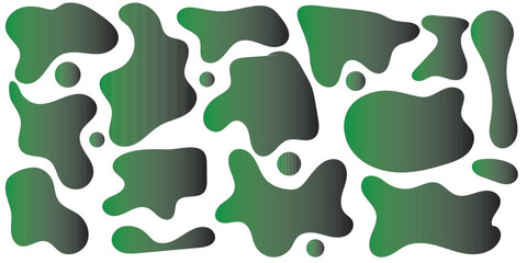 Print Set of doodle hand drawn organic shapes . 1176