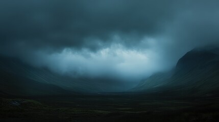 A dark, moody sky with rolling storm clouds, casting a dramatic and intense atmosphere, perfect for action, suspense, or mystery-related content or projects