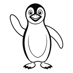 penguin on white background