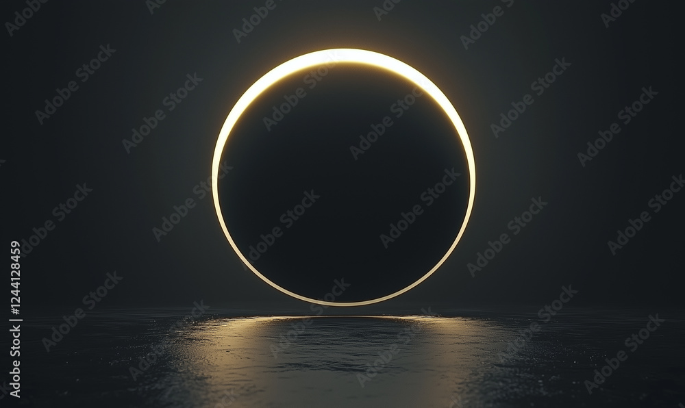 Poster exploring eclipse space innovative astronomy and physics of planets and galaxies in a celestial ocea