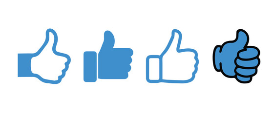 Thumb Up Icon Thumps Up like Icons Pack Vector Color