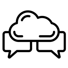 Cloud Communication Icon