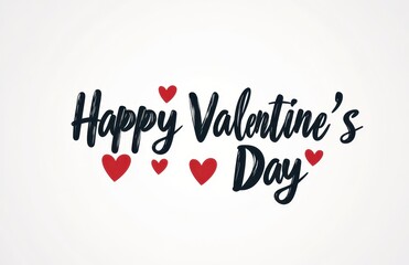 Colorful vector illustration conveying a cheerful Happy Valentine's message decorated with hearts for celebration