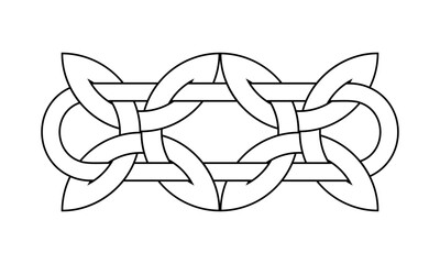 series of celtic knot trinity endless isolated on white background for tattoo logo icon symbol. vector illustration	