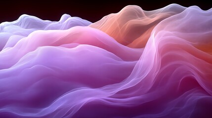 Obraz premium Abstract Purple and Pink Wave Landscape