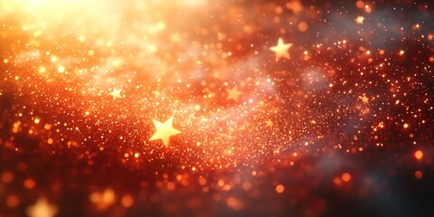 Fototapeta premium Sparkling Starry Night: A Festive Background