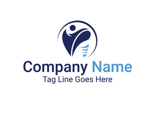 Dental Logo Design, Minimalist and Clean Dental Logo Design Template