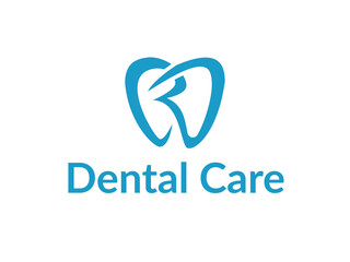 R Letter Dental Care Logo Design, Premium Healthcare and Dental Logo Design Template