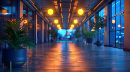 Modern Office Interior Background for Business Presentations Generative AI