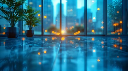 Modern Office Interior Background for Business Presentations Generative AI