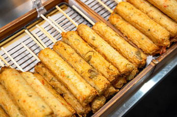 korean traditional street food. fish cake
