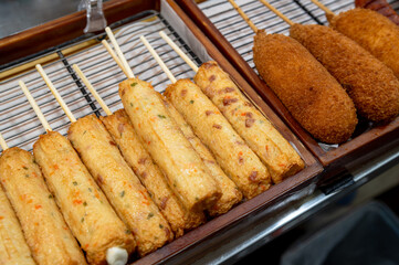 korean traditional street food. fish cake