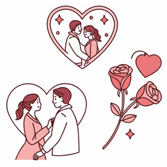 Love and Valentine’s day icon set
