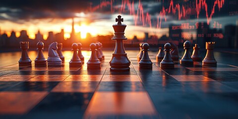 Strategic Sunset Chess:  A Game of Finance and Fortune