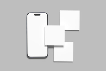 smartphone Social Media blank Mockup