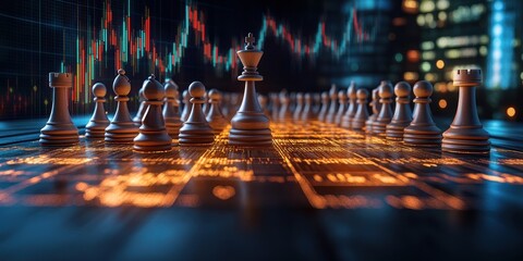 Strategic Investment: Chessboard and Stock Market Visualization