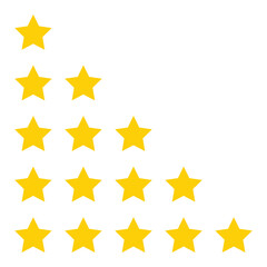 Obraz premium star icon set collection. with a yellow style. one star to five stars. star icon collection. vector illustration