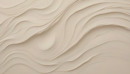 Sustancia de color beige cremoso que se extiende sobre una superficie, con texturas suaves y fluidas y sutiles variaciones de espesor. El fondo es de un color suave y neutro que complementa los tonos 
