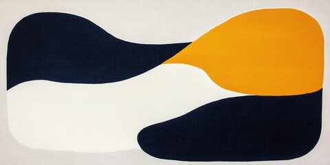 Abstract Colorful Shapes Design on Textured Canvas with Minimalistic Artistic Representation