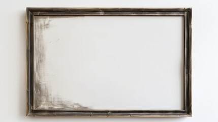 Old Wooden Frame Empty Space For Design Or Artwork Display.