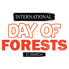 international day of forests t-shirt, banner design vector