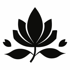 Lotus flower vector silhouette