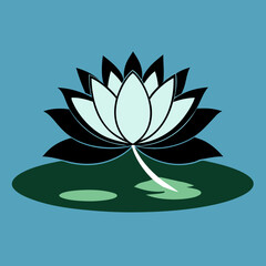 Lotus flower vector silhouette