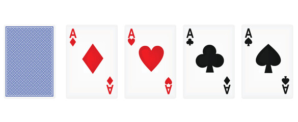 Four aces cards. vector illustration