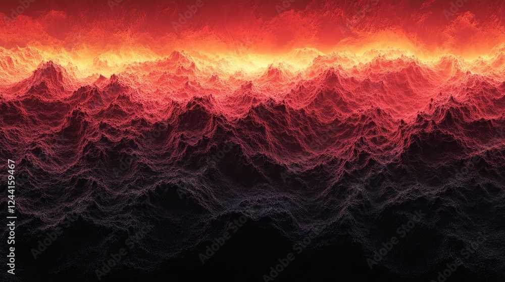 Poster a mesmerizing dark red and black ombre background with subtle waves and a glowing fire-like effect.
