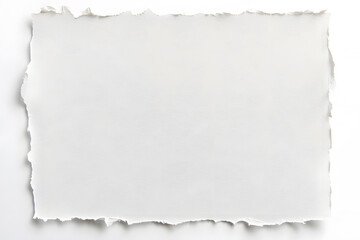 Obraz premium White torn paper sheet, isolated on white background