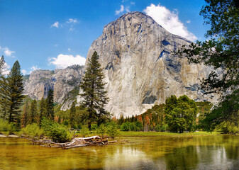 El Capitan Rock Wall in Yosemite National Park