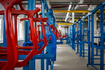 folding bike packaging department, assembly plant