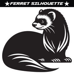 Ferret silhouette vector illustration design