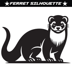 Ferret silhouette vector illustration design