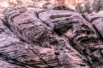 Sandstone Rock Formation with Erosion Patterns