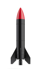 Missile isolated on white background