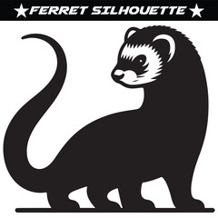 Ferret silhouette vector illustration design