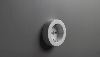 Standard dual socket electrical outlet on smooth wall, functional design