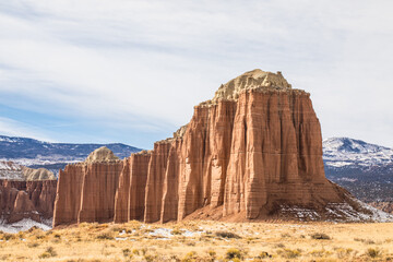 Striking Monolith in a Desert Landscape
