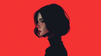 Classic portrait drawing of a beautiful woman with emphasis on facial expression.