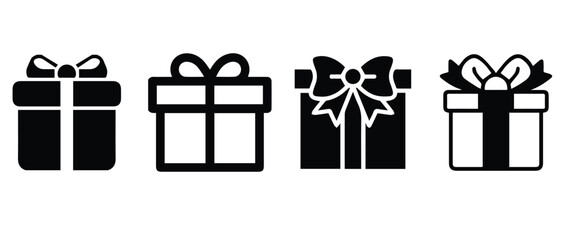 Gift Box Icons Pack Vector Set