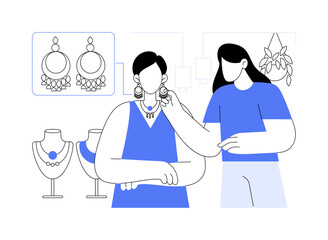 Renting accessories isolated cartoon vector illustrations.