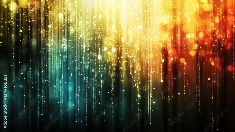 Aufkleber abstract background with glowing dotted lines - ai generative