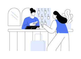 Receptionist isolated cartoon vector illustrations.