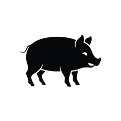 Pigs silhouette vector design