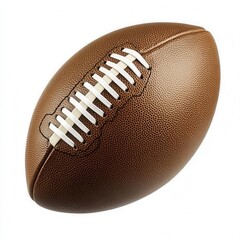 Fototapeta premium American Football Ball Isolated on White Background, High-Definition Image