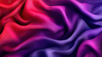 Obraz premium Deep purple and wine red satin with flowing silk waves. A dreamy and rich luxury fabric background with shimmer and folds.