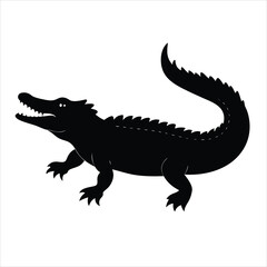 Obraz premium vector illustration of a crocodile